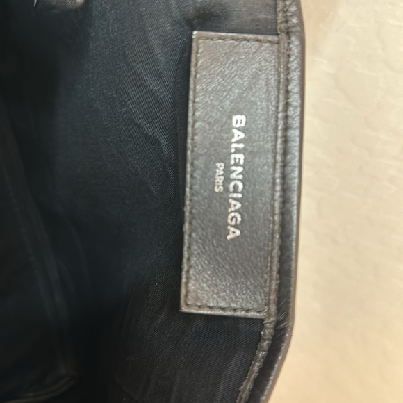 Balenciaga Cabas Black Denim/Leather Tote Bag with pouch - Picture 10 of 16